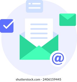 email marketing modern icon clipart illustration