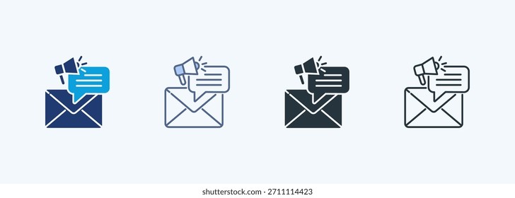Email Marketing Icono de Estilo Múltiple Colección