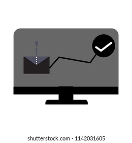 Email marketing, newsletter and bulk mail concepts. 