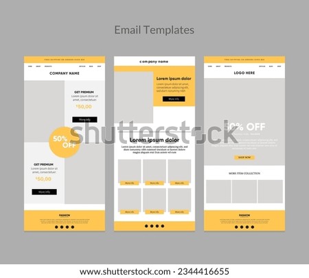 Email marketing newsletter template for fashion promotion business