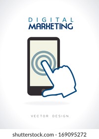 email marketing over gray background vector illustration