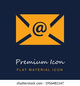 Email Marketing premium material ui ux isolated vector icon in navy blue and orange colors