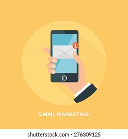 E-mail marketing and promotion concept