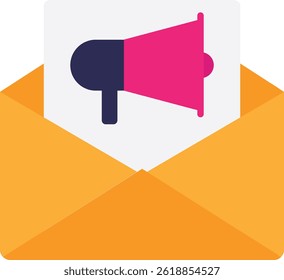 Email Marketing Promotion Icon Vector Flat Illulstration