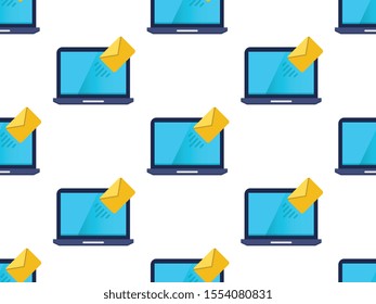 Email marketing seamless pattern design, Repeat textile design. Fabric print.