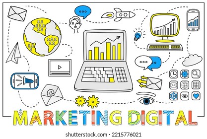 Email marketing, sharing ideas and solutions via Internet. Sending emails to subscribers and followers. Attraction of new people and online promotion concept. Advertising and promoting in social media