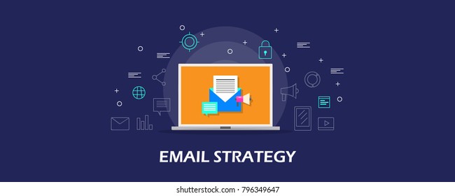 Email Marketing Strategy, Newsletter Subscription, Drip Marketing Flat Design Concept