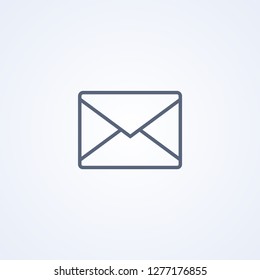 E-mail marketing, vector best gray line icon on white background, EPS 10