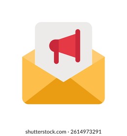 Email Marketing Vector for Business Campaigns. Newsletter icon illustration, digital communication, lead generation tool. Flat Icon