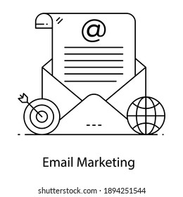 
E-Mail-Marketing-Vektorgrafik, E-Mail mit Zeichenfläche 