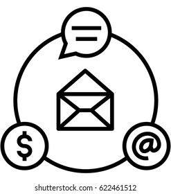 Email Marketing Vector Icon 