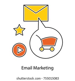 Email marketing vector icon