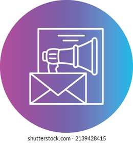 E-Mail-Marketing-Vektorsymbol. Kann für Druck-, Mobil- und Web-Anwendungen verwendet werden.