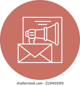Icono vectorial de Email Marketing. Se puede usar para imprimir, móviles y aplicaciones web.