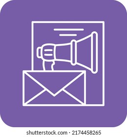 Icono vectorial de Email Marketing. Se puede usar para imprimir, móviles y aplicaciones web.