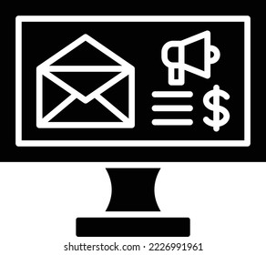 E-Mail-Marketing-Vektorsymbol. Kann für Druck-, Mobil- und Web-Anwendungen verwendet werden.