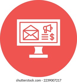 Icono vectorial de Email Marketing. Se puede usar para imprimir, móviles y aplicaciones web.