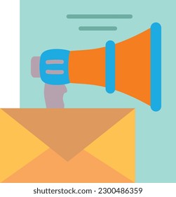Icono vectorial de Email Marketing. Se puede usar para imprimir, móviles y aplicaciones web.
