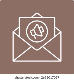 Icono de Vector de Email Marketing. Se puede utilizar para aplicaciones de impresión, móviles y de Web.