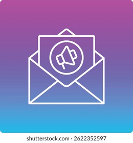 Icono de Vector de Email Marketing. Se puede utilizar para aplicaciones de impresión, móviles y de Web.