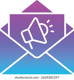 Icono de Vector de Email Marketing. Se puede utilizar para aplicaciones de impresión, móviles y de Web.