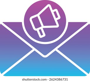 Icono de Vector de Email Marketing. Se puede utilizar para aplicaciones de impresión, móviles y de Web.
