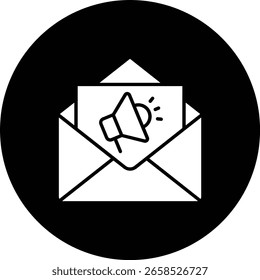 Icono de Vector de Email Marketing. Se puede utilizar para aplicaciones de impresión, móviles y de Web.