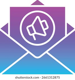 Icono de Vector de Email Marketing. Se puede utilizar para aplicaciones de impresión, móviles y de Web.