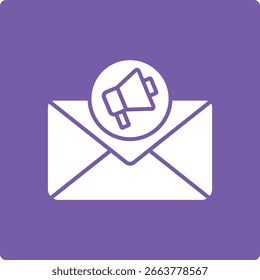 Icono de Vector de Email Marketing. Se puede utilizar para aplicaciones de impresión, móviles y de Web.