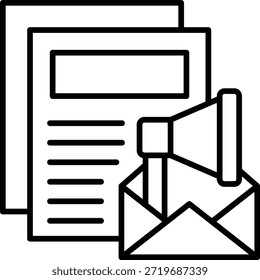 Icono de Vector de email marketing. Se puede utilizar para aplicaciones de impresión, móviles y de Web.