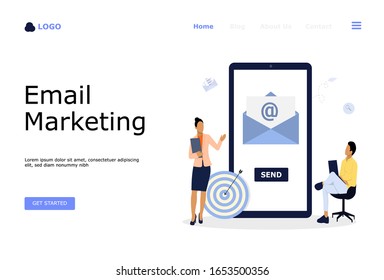 Email Marketing Vector Illustration Concept, Suitable for web landing page, ui, mobile app, editorial design, flyer, banner, and other related occasion