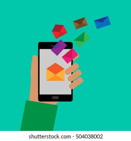 Email marketing vector illustration. Flat style