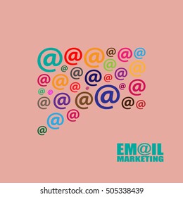 Email marketing vector illustration. Flat style