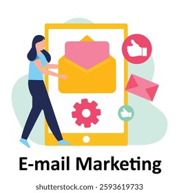 E-mail Marketing Vector Illustration Which can easily modify or edit Which can easily modify or edit

