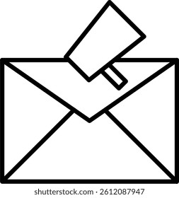 Email Marketing Vector Line Icon Design