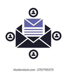  Email marketing Vector diseño de símbolos.