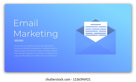 E-mail marketing. Web concept illustration of digital advertising, marketing, customer targeting