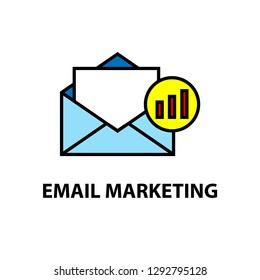 Email Marketing Web Icon isolated on white background Vector illustration.