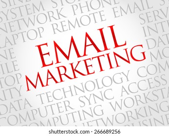 Email Marketing word cloud concept