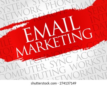 Email Marketing word cloud concept