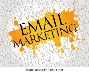 Email Marketing word cloud concept