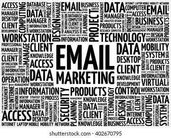 Email Marketing word cloud concept