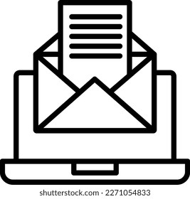 Email Markiting Line Vector Icon Design