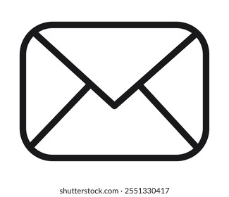 email message contact icon line style