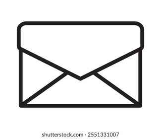 email message contact icon line style
