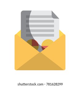 email message document envelope business graph