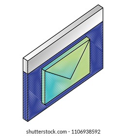 email message envelope communication isometric