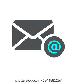 email message envelope with electronic mail symbol