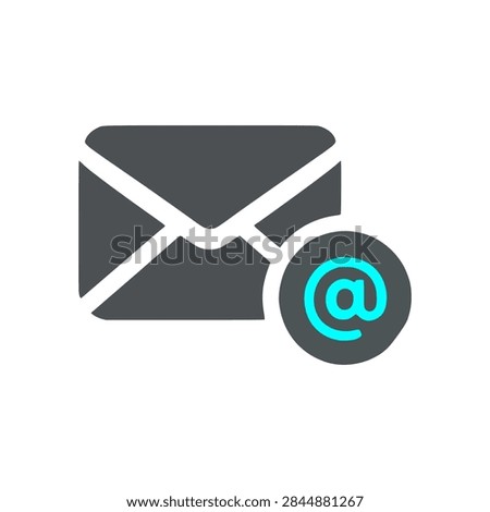 email message envelope with electronic mail symbol