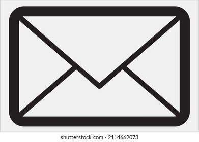 E-Mail-Briefumschlag Symbol Umrandung Vektorgrafik.